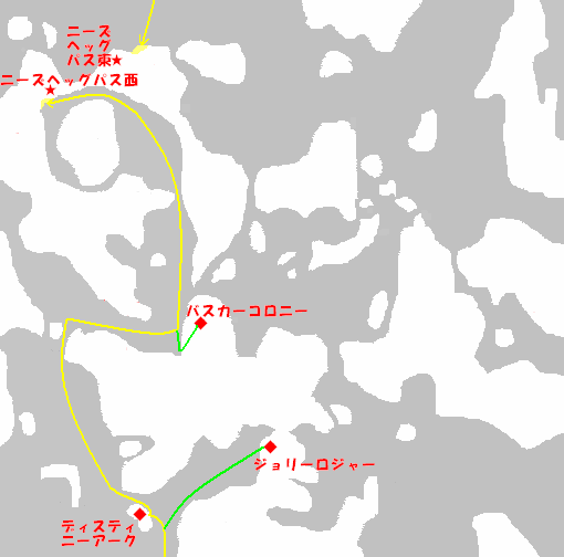 ワイルドアームズ３　ニーズヘッグパスの行き方マップ